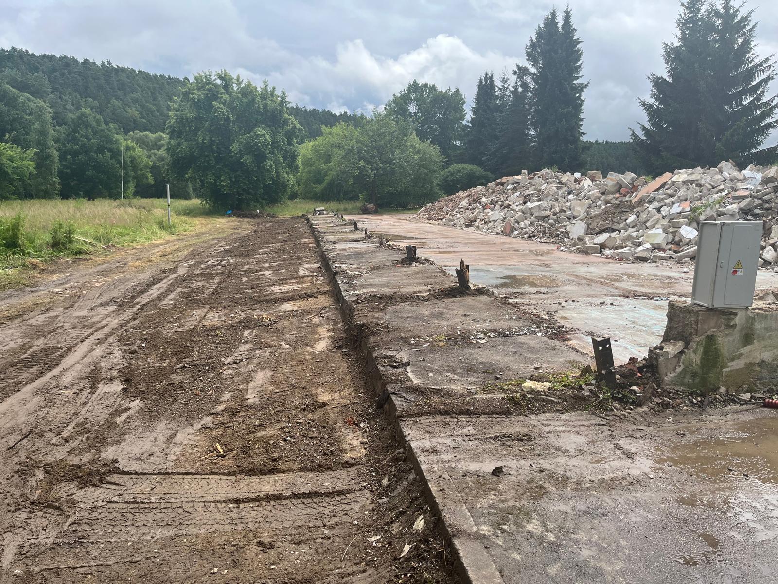 Pročištěná plocha po odstranění objektů